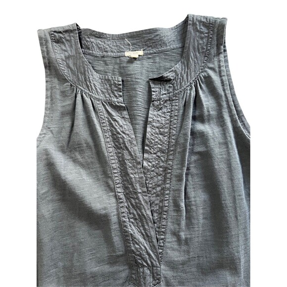 J Crew Dress Women S Sleeveless V-Neck Kangaroo Pocket Cotton Shift Dress Black - Picture 4 of 7